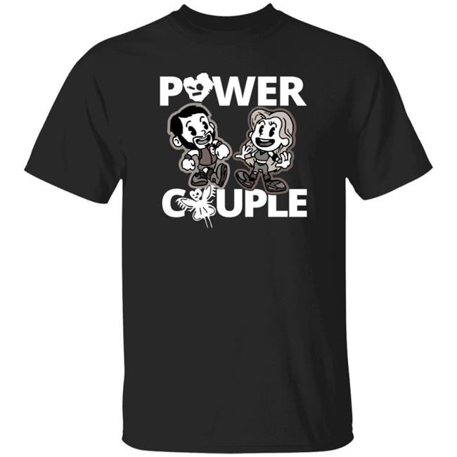 Power Couple Merch Johnny Gargano And Candice LeRae Power Couple Cartoon T Shirt