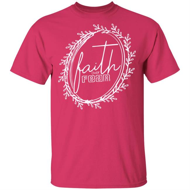 Faith Over Fear Shirt Summer Casual Christian Inspirational Graphic Tees Tops