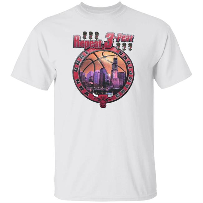 Repeat 3 Peat Shirt Vintage 1998 Starter x Repeat 3-Peat Chicago Bulls T-Shirts