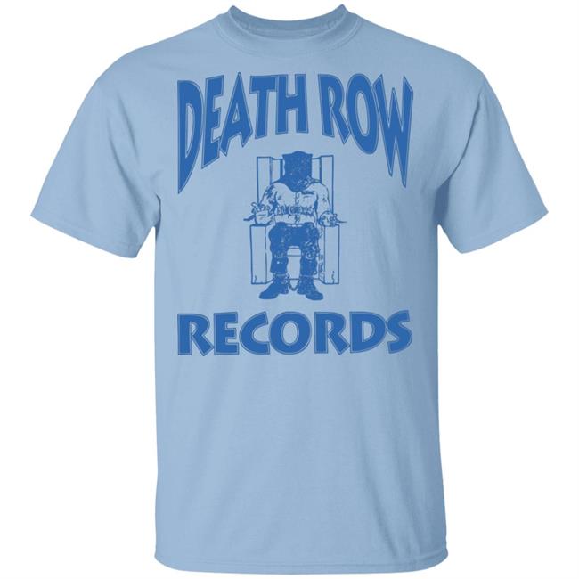 Ripple Junction Death Row Records Airbrush Tee Blue Logo Shirt white T Shirt