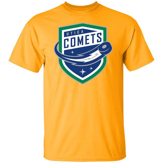 Utica Comets’ Popular Puck The White T-shirts Utica Comets’ Popular Puck The White T-shirts