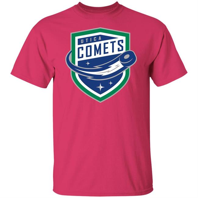 Utica Comets’ Popular Puck The White T-shirts Utica Comets’ Popular Puck The White T-shirts