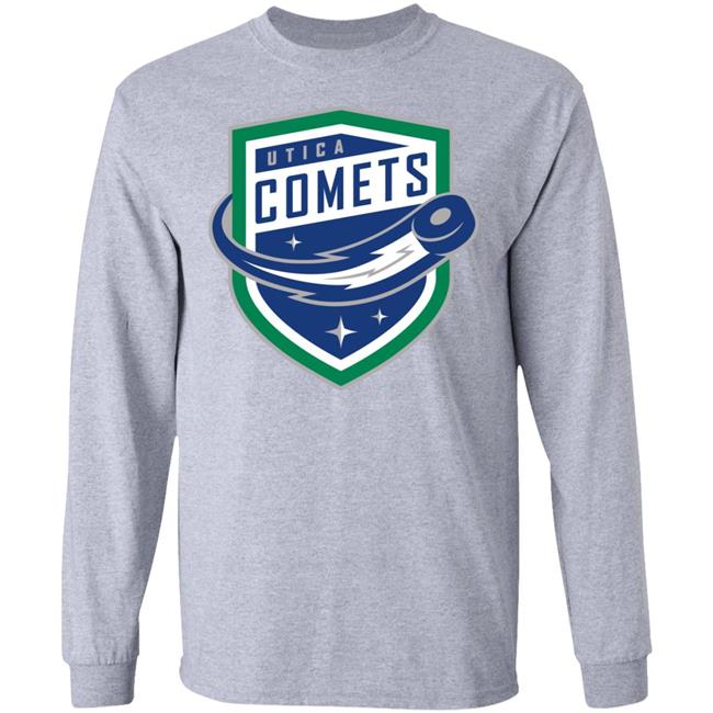 Utica Comets’ Popular Puck The White T-shirts Utica Comets’ Popular Puck The White T-shirts