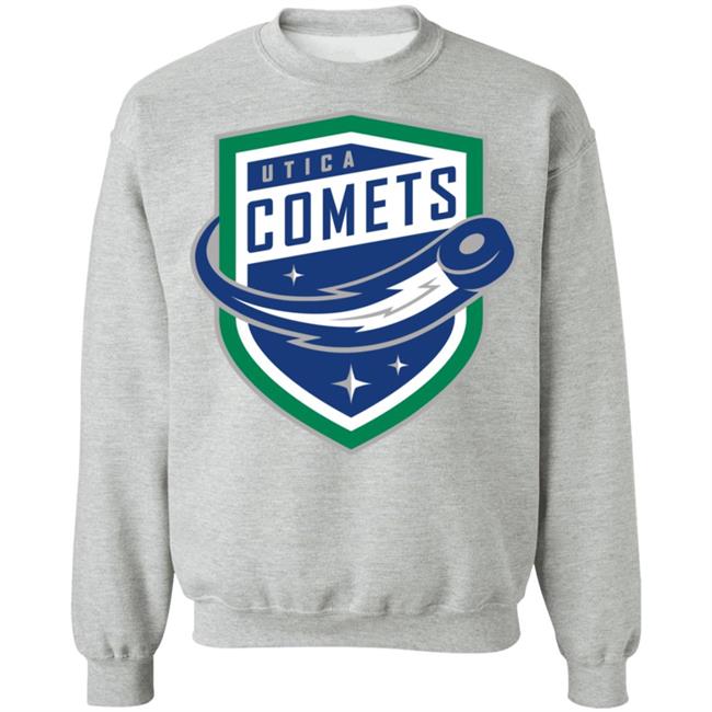Utica Comets’ Popular Puck The White T-shirts Utica Comets’ Popular Puck The White T-shirts
