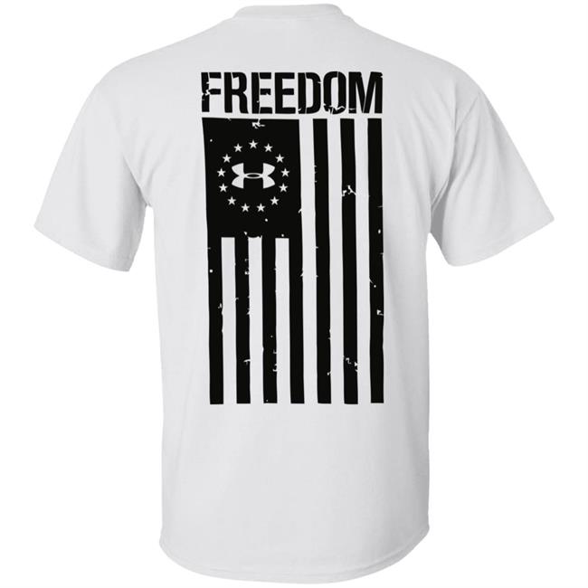 US NWT Under Armour Freedom Flag White Shirt NWT
