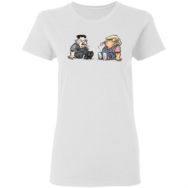 Trump Kim Jong Un Funny Cute White Tee Shirts Trump Kim Jong Un Funny Cute White Tee Shirts