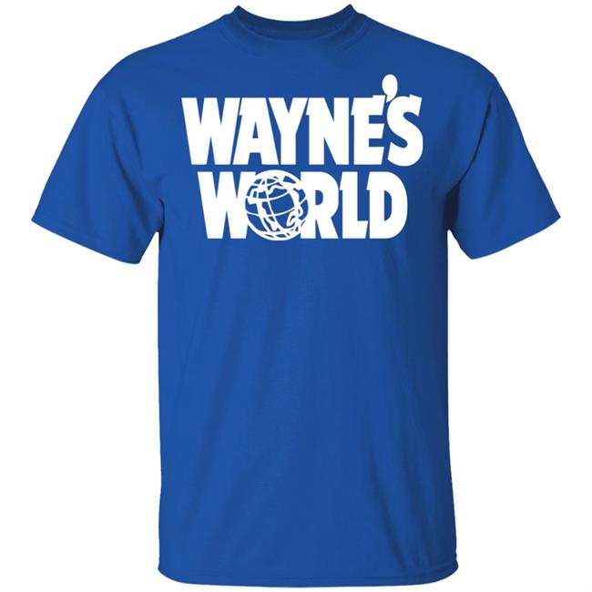Waynes World Wayne Stock Retro Movie Big Logo Black Shirt Waynes World Wayne Stock Retro Movie Big Logo Black Shirt