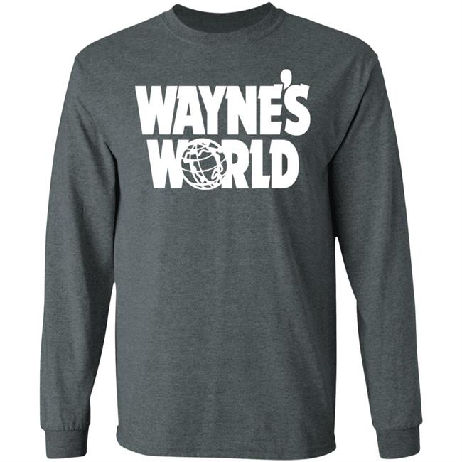Waynes World Wayne Stock Retro Movie Big Logo Black Shirt Waynes World Wayne Stock Retro Movie Big Logo Black Shirt