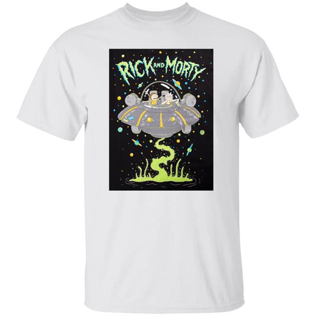 Rick And Morty Shirt Rick And Morty Spaceship White T Shirts