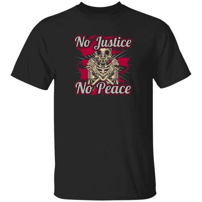 No Justice No Peace Shirt Skull Holding Spray Paint Graffiti No Justice No Peace T Shirt