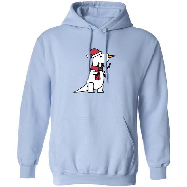 Shop Dinosaur Merch Snowman Hoodie Sweatshirt