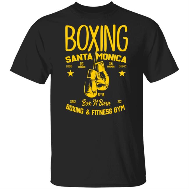 Boxing Santa Monica Box N Burn Boxing & Fitness Gym T Shirt