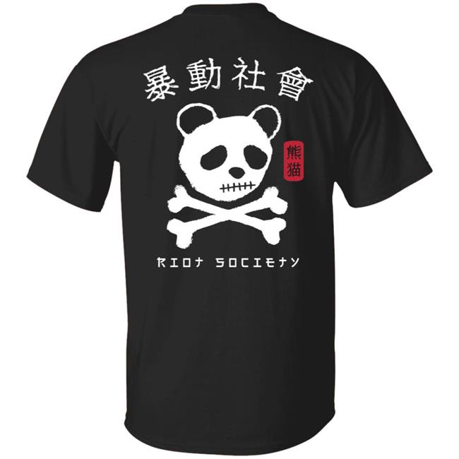 Riot Society Merch Panda Skull Kanji T Shirt Riot Society Merch Panda Skull Kanji T Shirt