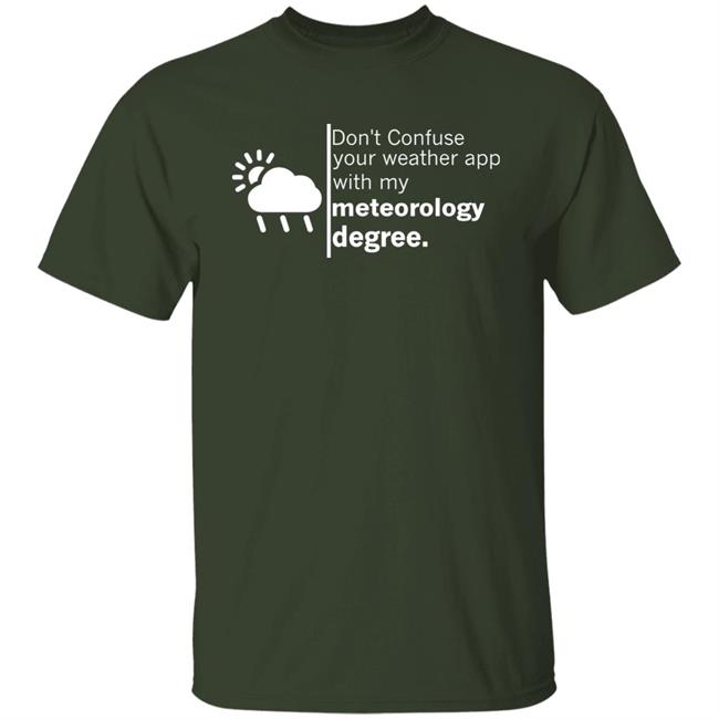 Ross Whitley Don't Confuse Your Weather App With My Meteorology Degree Shirt