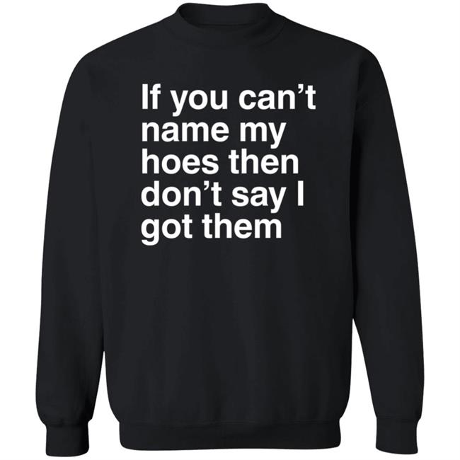 If You Can't Name My Hoes Then Don't Say I Got Them Shirt Hoodville If You Can't Name My Hoes Then Don't Say I Got Them Shirt Hoodville