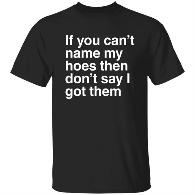 If You Can't Name My Hoes Then Don't Say I Got Them Shirt Hoodville If You Can't Name My Hoes Then Don't Say I Got Them Shirt Hoodville