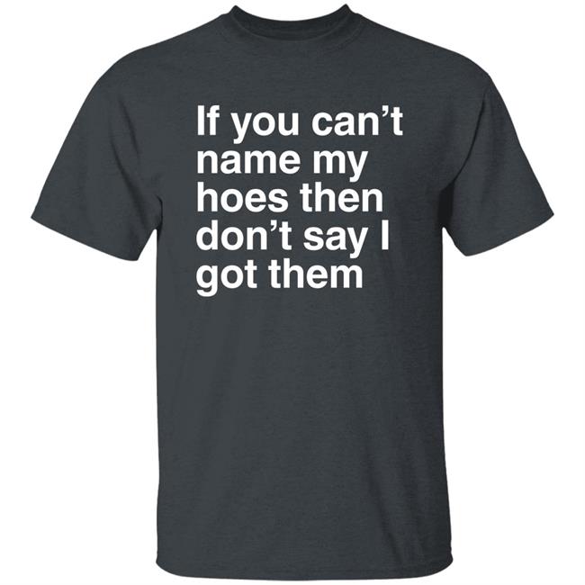 If You Can't Name My Hoes Then Don't Say I Got Them Shirt Hoodville If You Can't Name My Hoes Then Don't Say I Got Them Shirt Hoodville