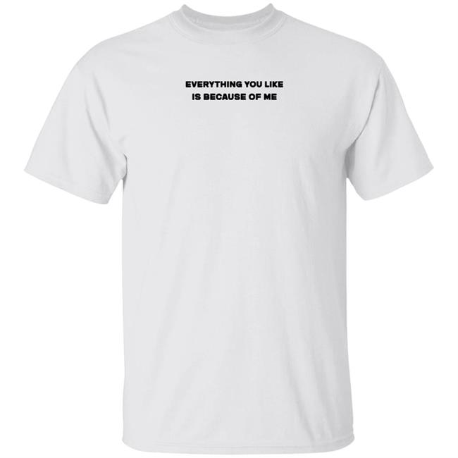 Imma Everything You Like Is Because Of Me Shirt Big16p