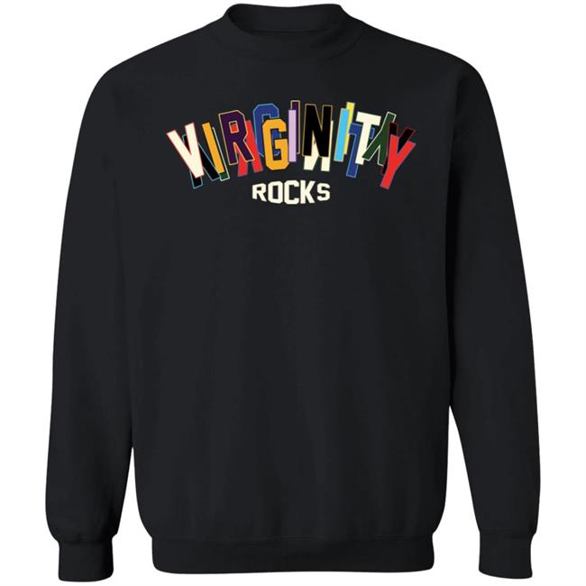 Danny Duncan Merch Virginity Rocks Stacked Black Crewneck Sweatshirt