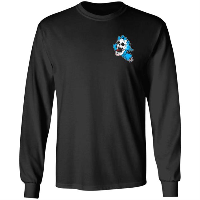 Riot Society Santa Cruz Screaming Skull Hand Long Sleeve T Shirt