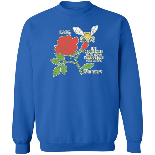 Shirts That Go Hard Baby If I Compare You To A Kiss From The Bros Is It Gay Shirt
