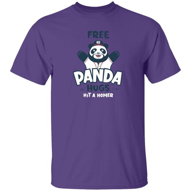 Rotowear Free Panda Hugs Hit A Homer T Shirt Rotowear Free Panda Hugs Hit A Homer T Shirt