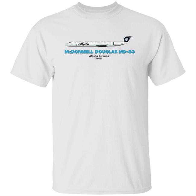 Mcdonnell Douglas Md-83 Alaska Airlines T Shirt Rob Delaney