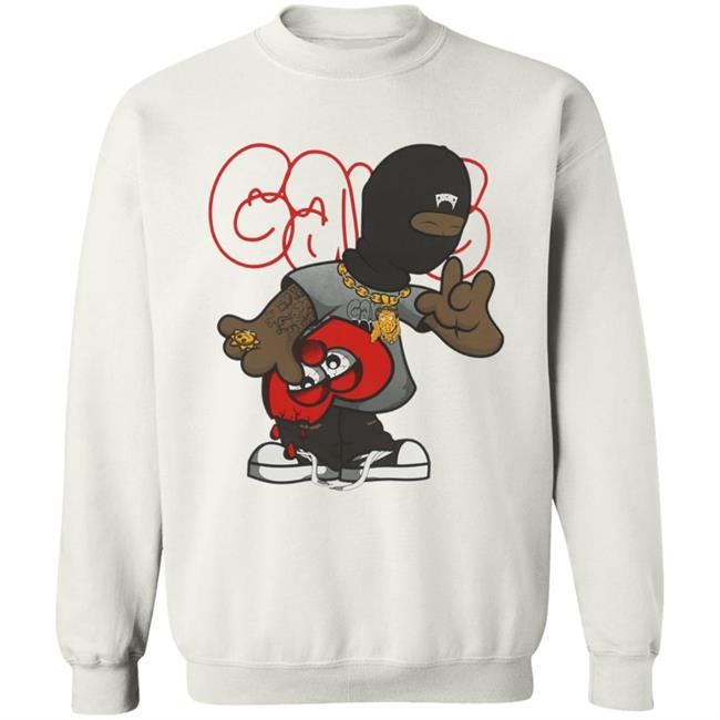 Glo Gang Merch Ski Mask Heart Shirt Glo Gang Merch Ski Mask Heart Shirt