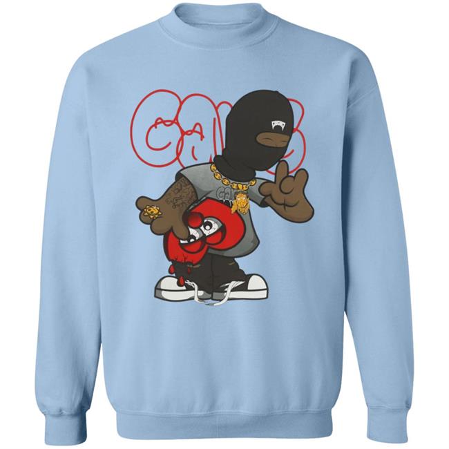 Glo Gang Merch Ski Mask Heart Shirt Glo Gang Merch Ski Mask Heart Shirt