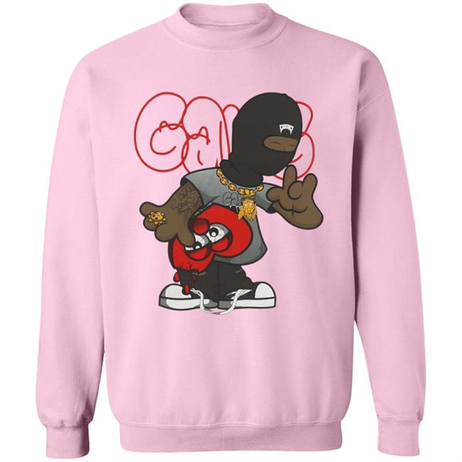 Glo Gang Merch Ski Mask Heart Shirt Glo Gang Merch Ski Mask Heart Shirt