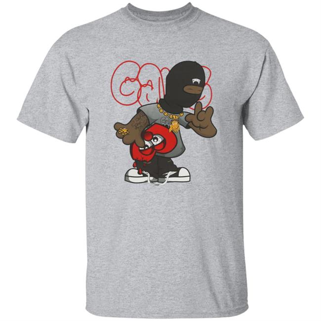 Glo Gang Merch Ski Mask Heart Shirt Glo Gang Merch Ski Mask Heart Shirt
