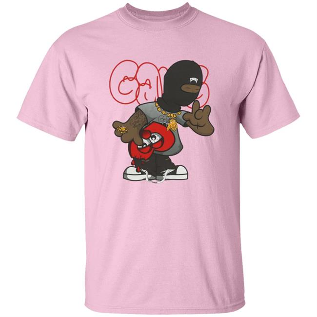 Glo Gang Merch Ski Mask Heart Shirt Glo Gang Merch Ski Mask Heart Shirt