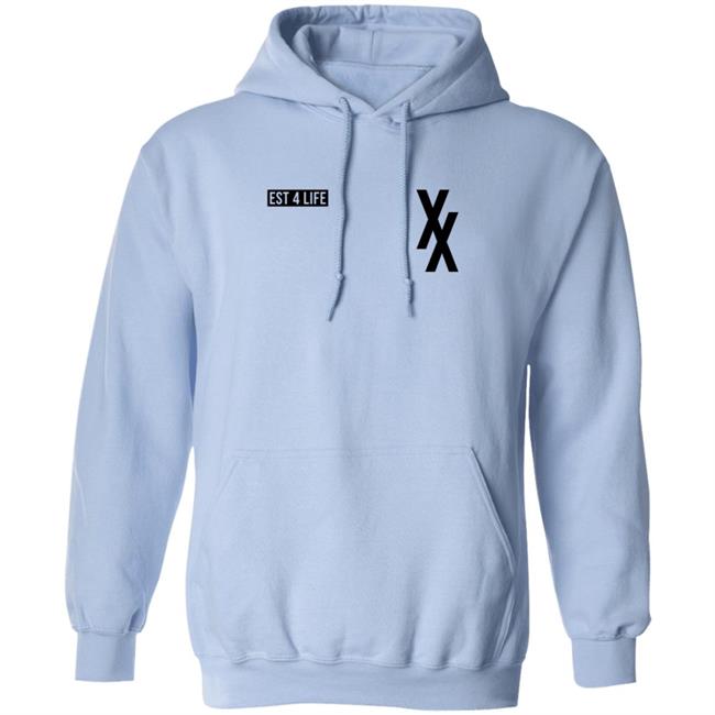 Danh - Mgk Tour Merch Custom Est 4 Life Pastel Blue Hoodie