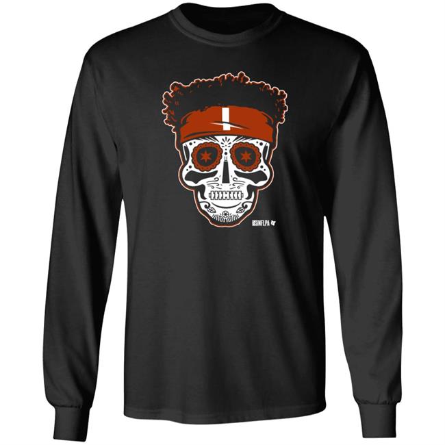 Justin Fields Sugar Skull T Shirt National Football League Players Association BreakingT Justin Fields Sugar Skull T Shirt National Football League Players Association BreakingT
