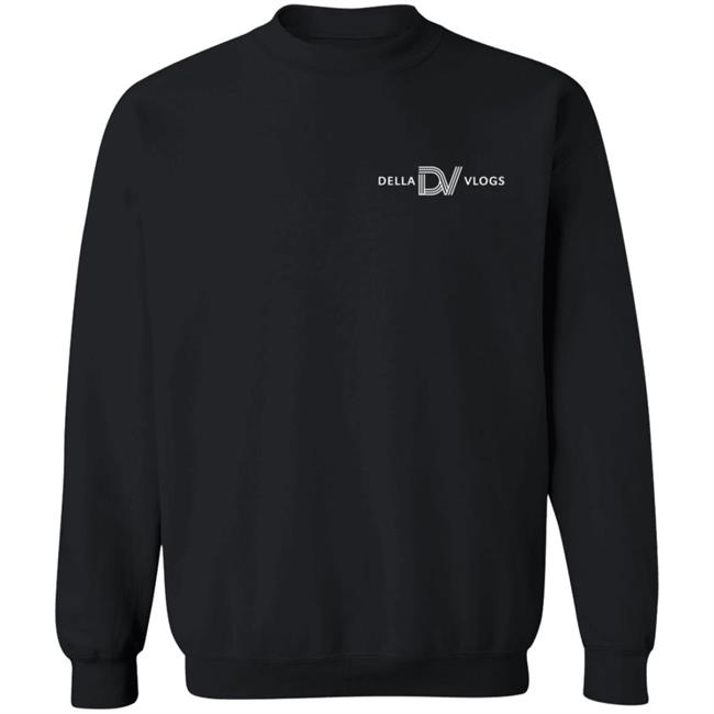Della Vlogs Merch Smoky Black Logo Sweatshirt