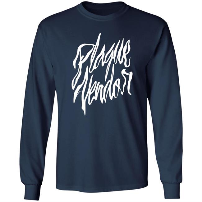 Plague Vendor Merch Wavy White Logo Shirt Plague Vendor Merch Wavy White Logo Shirt