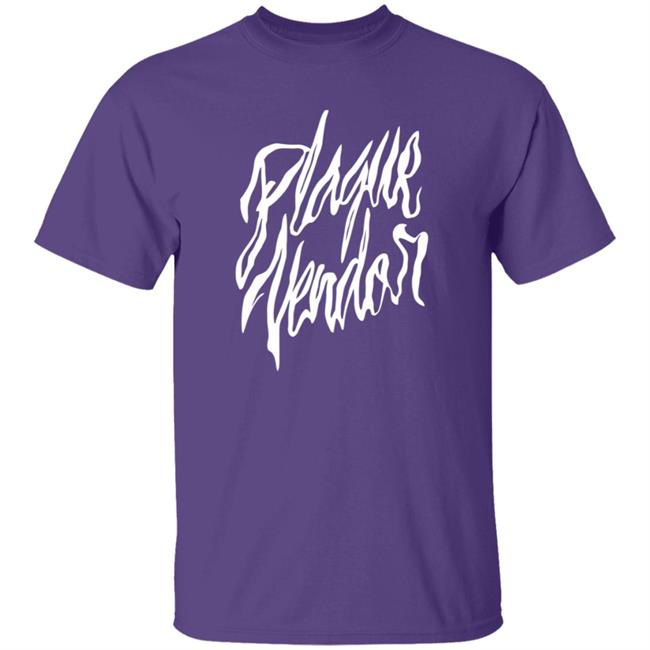 Plague Vendor Merch Wavy White Logo Shirt Plague Vendor Merch Wavy White Logo Shirt
