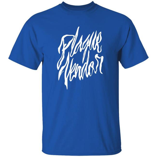 Plague Vendor Merch Wavy White Logo Shirt Plague Vendor Merch Wavy White Logo Shirt