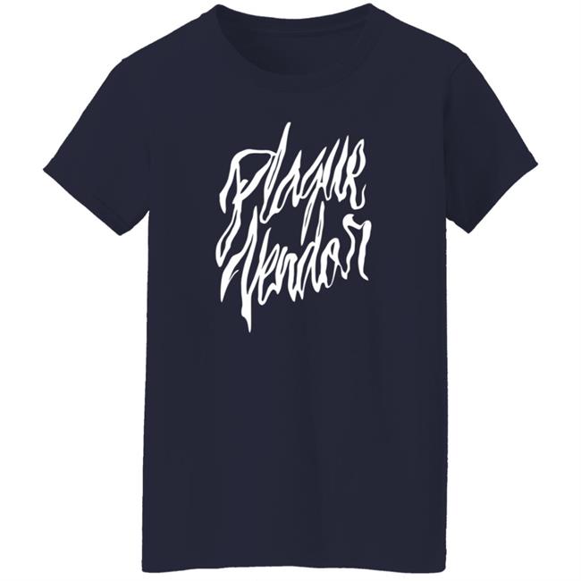 Plague Vendor Merch Wavy White Logo Shirt Plague Vendor Merch Wavy White Logo Shirt