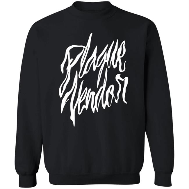 Plague Vendor Merch Wavy White Logo Shirt Plague Vendor Merch Wavy White Logo Shirt
