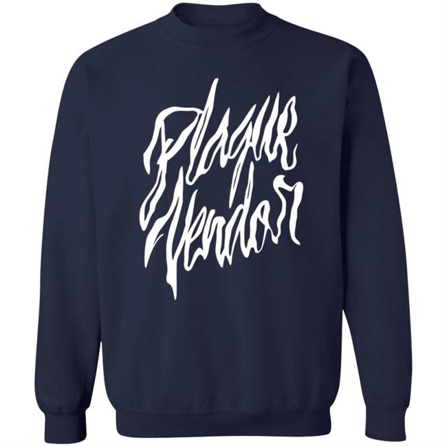 Plague Vendor Merch Wavy White Logo Shirt Plague Vendor Merch Wavy White Logo Shirt