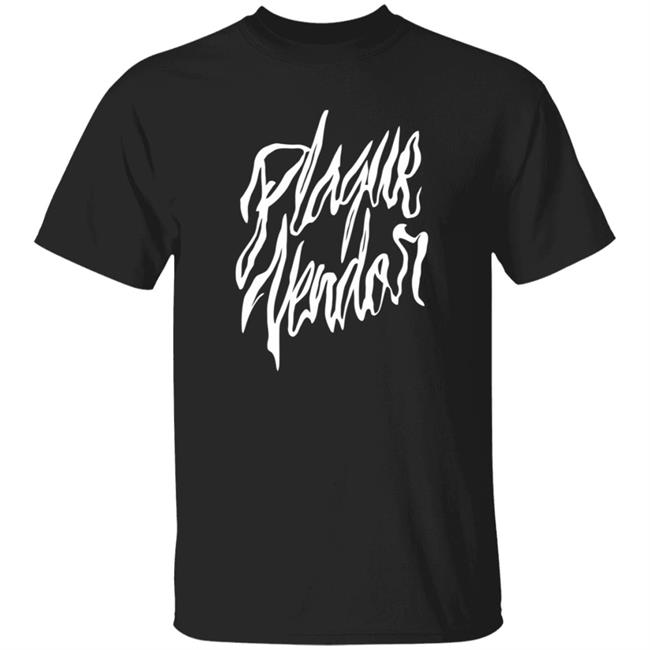 Plague Vendor Merch Wavy White Logo Shirt