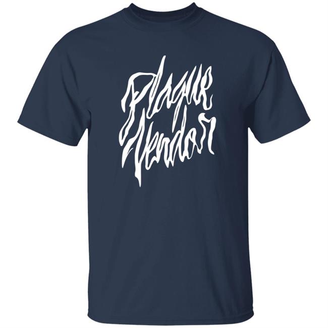 Plague Vendor Merch Wavy White Logo Shirt Plague Vendor Merch Wavy White Logo Shirt