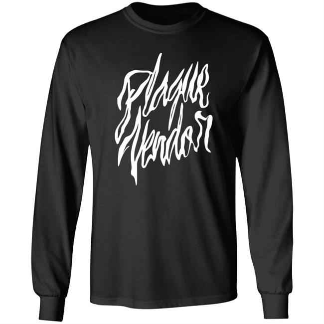 Plague Vendor Merch Wavy White Logo Shirt Plague Vendor Merch Wavy White Logo Shirt