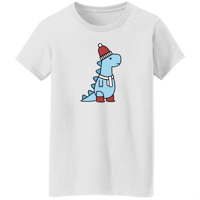 Shop Dinosaur Winter T-Rex T Shirt Shop Dinosaur Winter T-Rex T Shirt