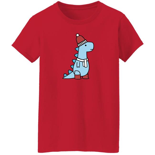 Shop Dinosaur Winter T-Rex T Shirt Shop Dinosaur Winter T-Rex T Shirt