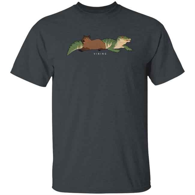 Gators Daily Merch Capybara Vibing Tee Shirt Capybara Man Gators Daily Merch Capybara Vibing Tee Shirt Capybara Man