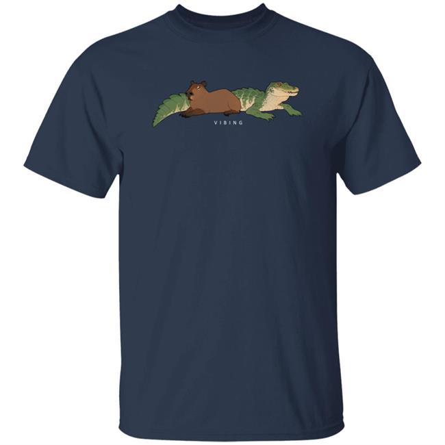 Gators Daily Merch Capybara Vibing Tee Shirt Capybara Man Gators Daily Merch Capybara Vibing Tee Shirt Capybara Man