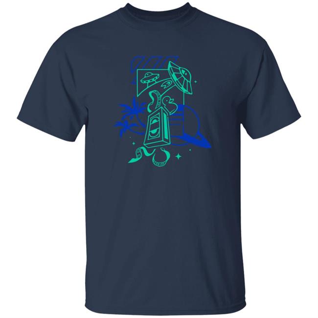 Quackity Shop Merch Planet Duck Cali Neon T Shirt