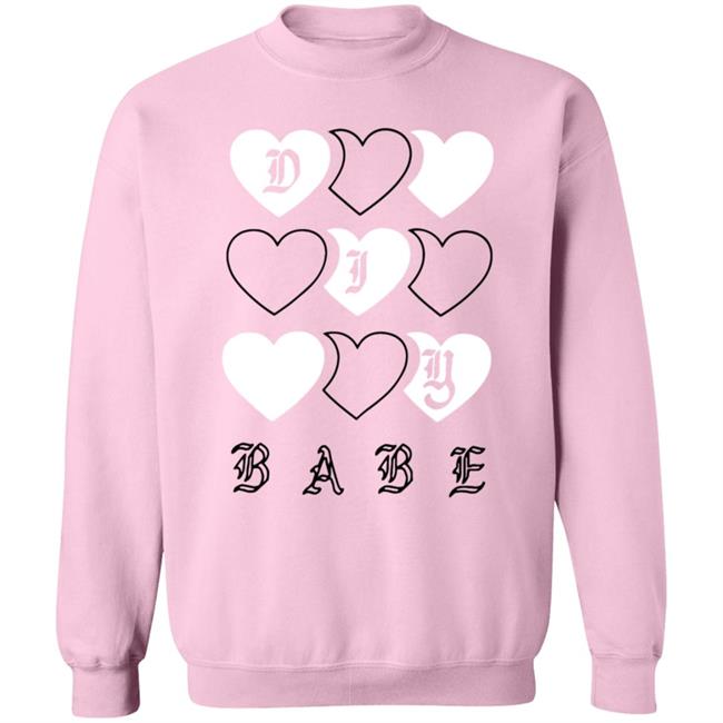 Laurdiy Merch Diy Babe Hearts Crewneck Sweatshirt Hoodie